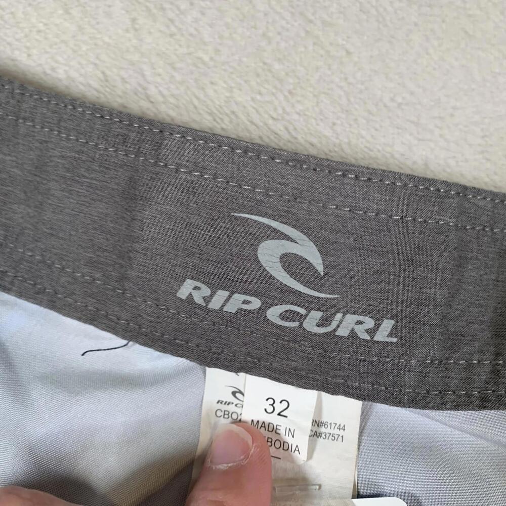 Rip Curl Board Shorts Mens 32 Neon Palm Tree Swim Trunks Beach Surf - Picture 9 of 12